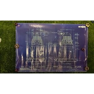 Doctor Who Dalek Blueprint Poster BBC 2009 CultureNIK 24x36‎ Sci-Fi Print